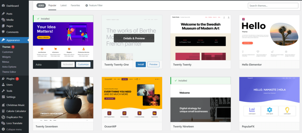 WordPress themes can help you stay within one design system